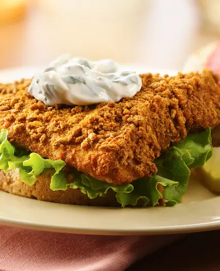 Fish Sandwiches with Lemon-Basil Mayo Sauce