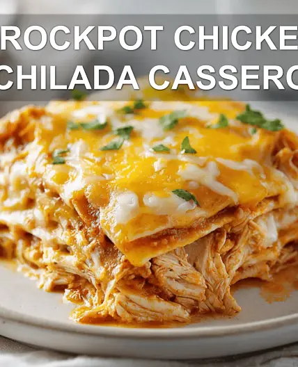 CROCKPOT CHICKEN ENCHILADA CASSEROLE
