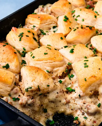 Biscuits and Gravy Bake