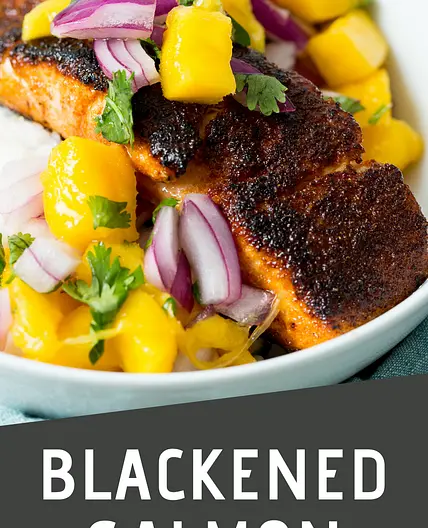 Blackened Salmon with Mango Salsa