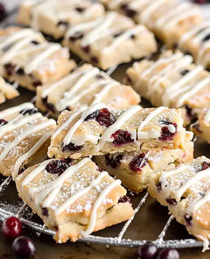 Cranberry White Chocolate Shortbread