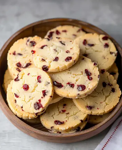 Cranberry Shortbread Cookies