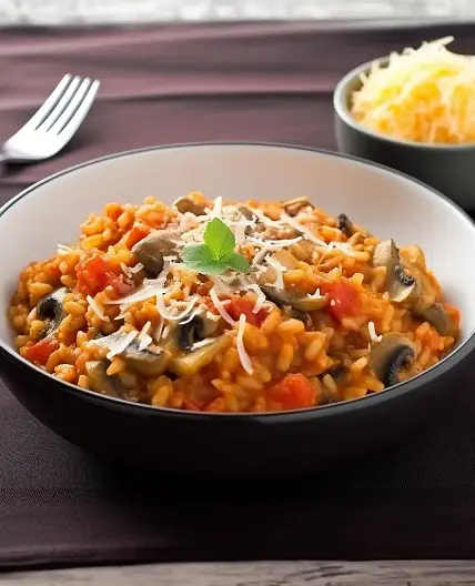 Tomato and Mushroom Risotto