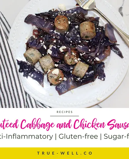 Sauteed Cabbage and Chicken Sausage Pan