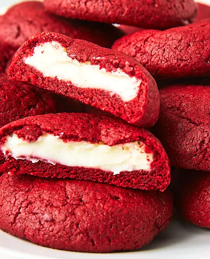 Inside Out Red Velvet Cookies