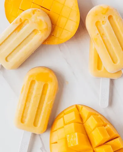 Mango Coconut Ice Cream Bars