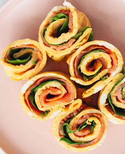 Smoked Salmon Omelet Rolls