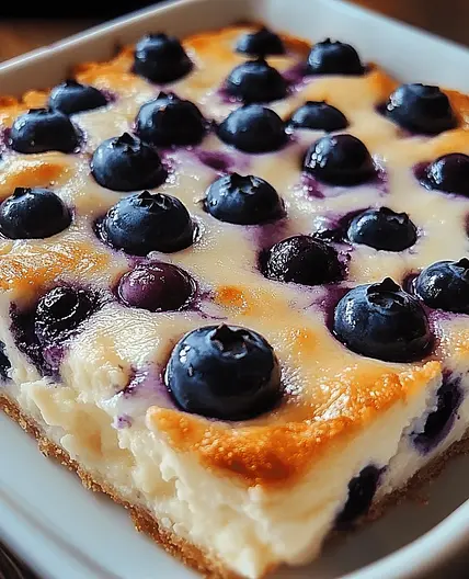 Blueberry Cottage Cheese Breakfast Bake
