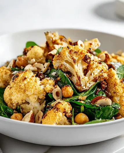 Blumenkohlsalat mit Kichererbsen