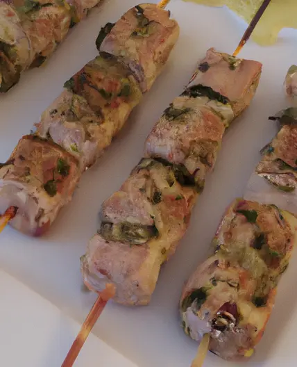 Brochette de thon au fenouil