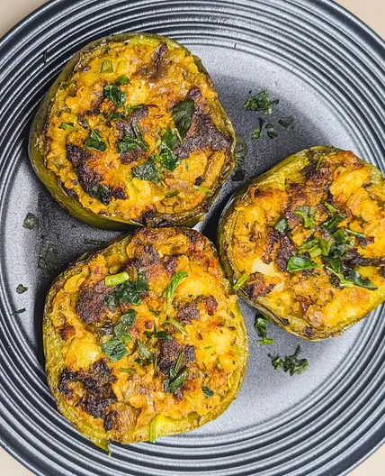 Indian-style Stuffed Sweet Peppers