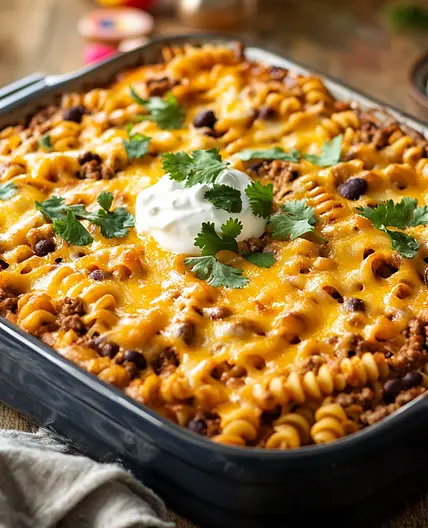 Scrumptious Mexican Pasta Bake