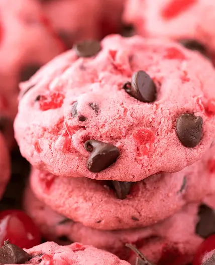 Maraschino Cherry Chocolate Chip Cookies
