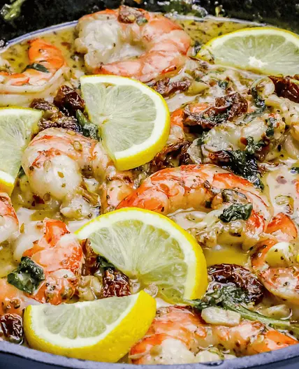 One Pot Creamy Shrimp Florentine Skillet