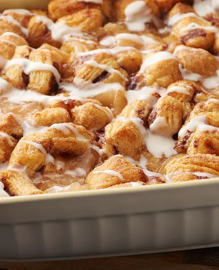 Make-Ahead Apple Pie Cinnamon Roll Breakfast Bake