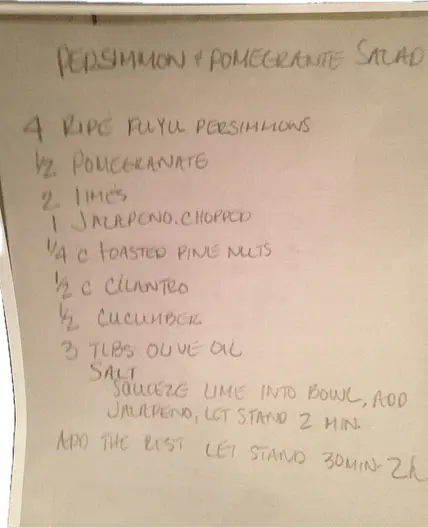 Persimmon and Pomegranate Salad