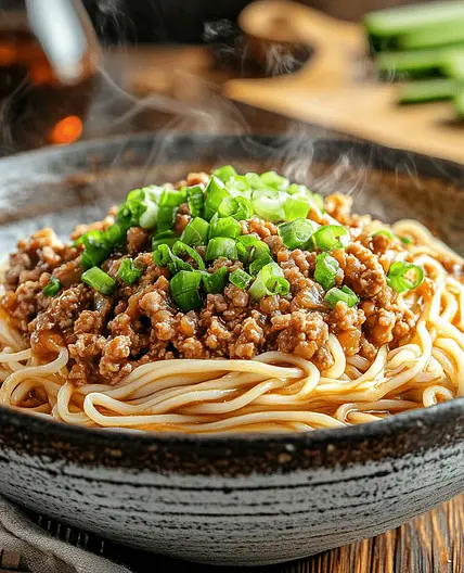 Delicious Minced Pork Tossed Noodles Recipe