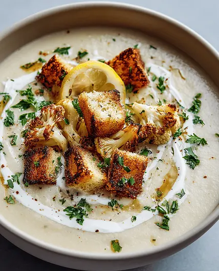 Knoblauch Blumenkohlsuppe