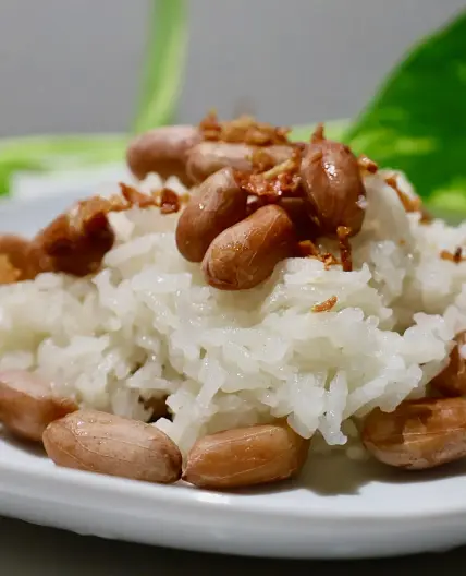 Peanut Sticky Rice Recipe (Xoi Dau Phong)