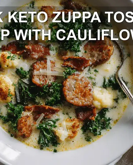 QUICK KETO ZUPPA TOSCANA SOUP WITH CAULIFLOWER