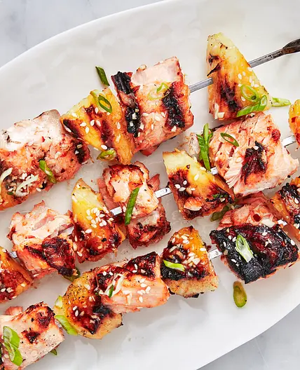 Pineapple Salmon Skewers