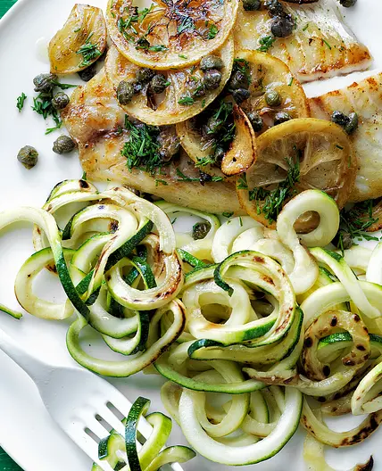 Seared Tilapia With Spiralized Zucchini