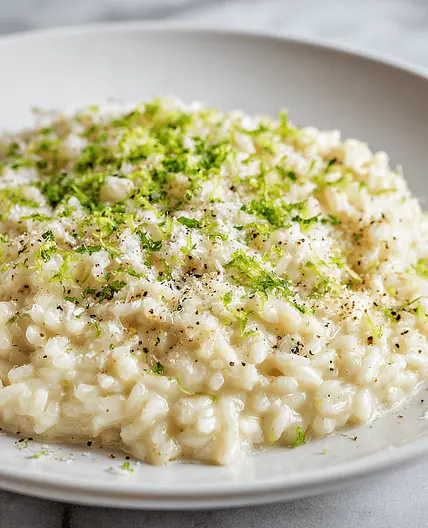 Risotto Cacio e Pepe mit Limette