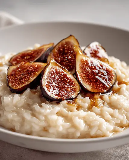 Risotto mit glasierten Feigen
