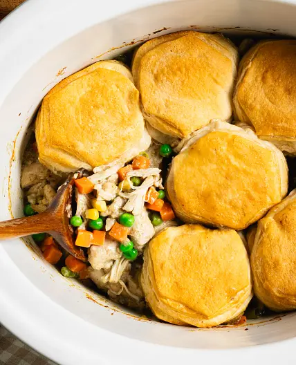 Slow-Cooker Creamy Chicken Pot Pie