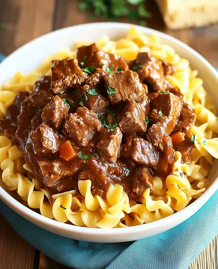 Slow Cooker Beef and Noodles
