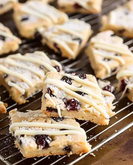 Cranberry White Chocolate Shortbread