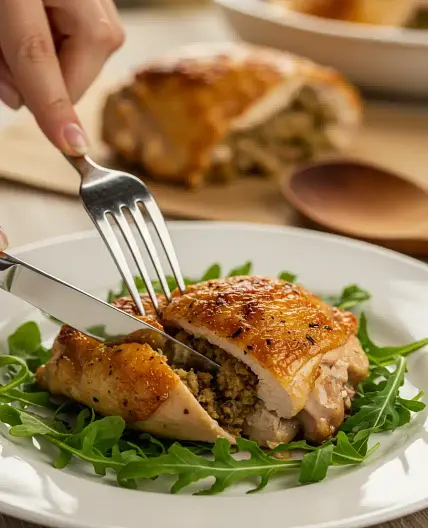 recette ballotine de poulet farcie