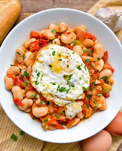 Smoky Spanish Beans with Eggs