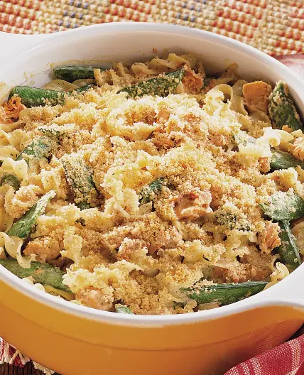 Salmon Alfredo Casserole