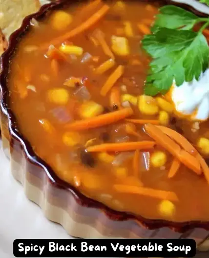 The Best Spicy Black Bean Vegetable Soup Recipe