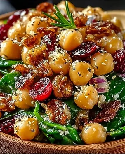Cranberry Walnut Chickpea Salad with Orange Vinaigrette