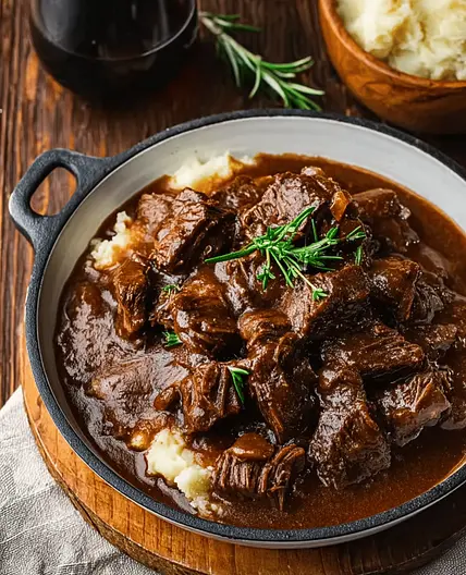 Slow Cooker Beef Manhattan - Cooking And a Convo