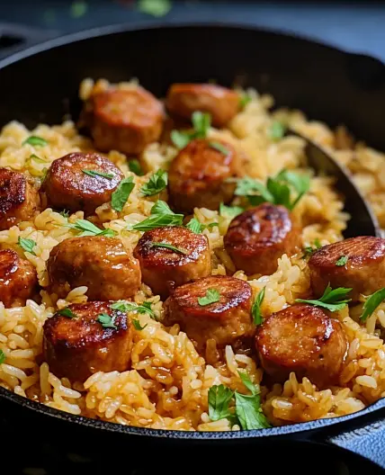 One-Skillet Cajun Honey Garlic Sausage & Rice: An Amazing Ultimate Recipe