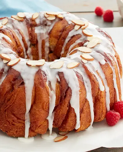 Almond Glazed Raspberry Pull-Apart