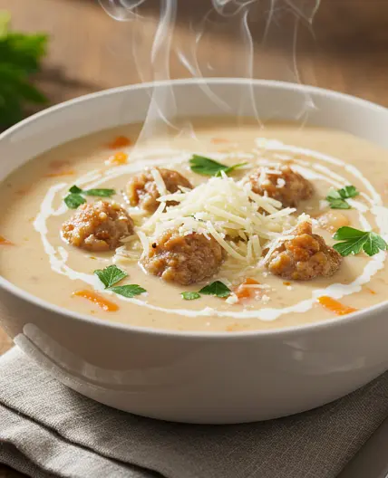 creamy parmesan italian sausage soup