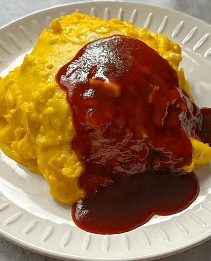 Omurice with demi-glace sauce