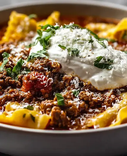 Crock Pot Lasagna Soup