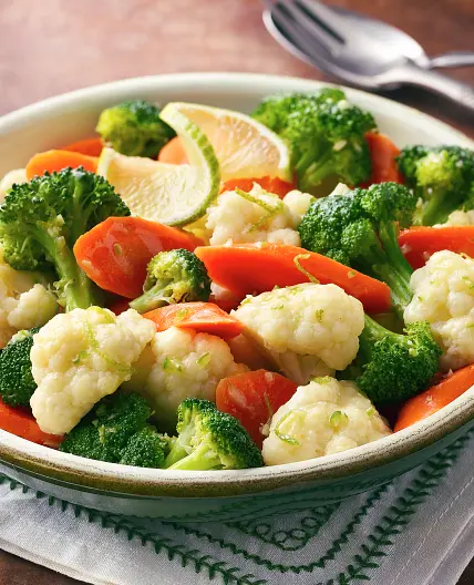 Steamed Vegetables with Chile-Lime Butter