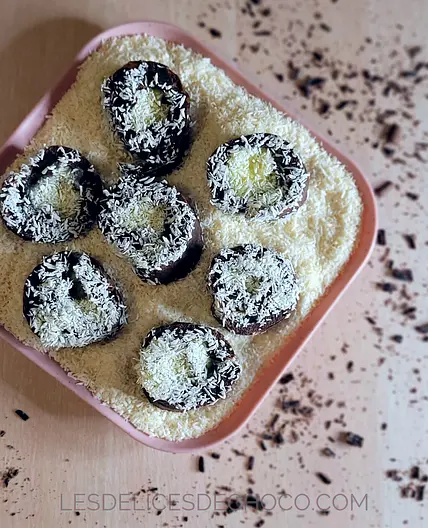 Mini roulés chocolat coco