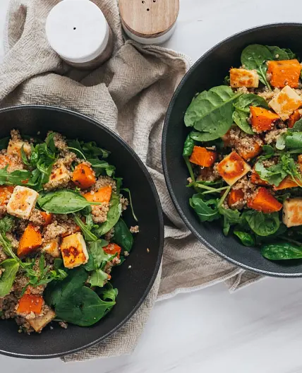 Roast Pumpkin Halloumi Salad
