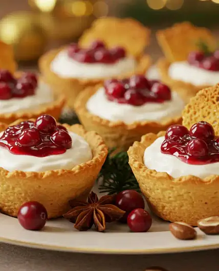 Cranberry Goat Cheese Phyllo Dough Cups