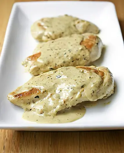 Escalope de poulet à la moutarde