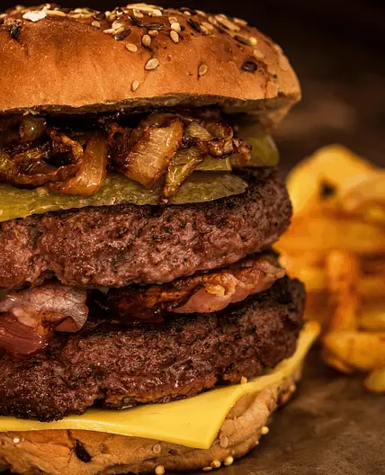 Scrumptious Bacon Double Cheese Burger