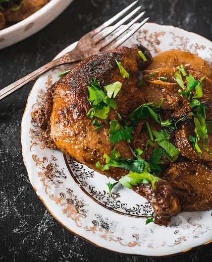 Baked buttermilk chicken & potatoes