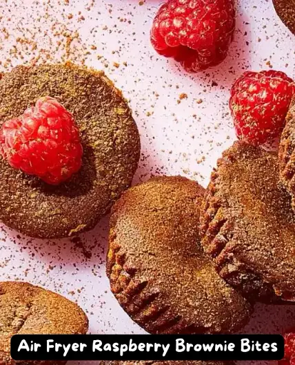 The Best Air Fryer Raspberry Brownie Bites